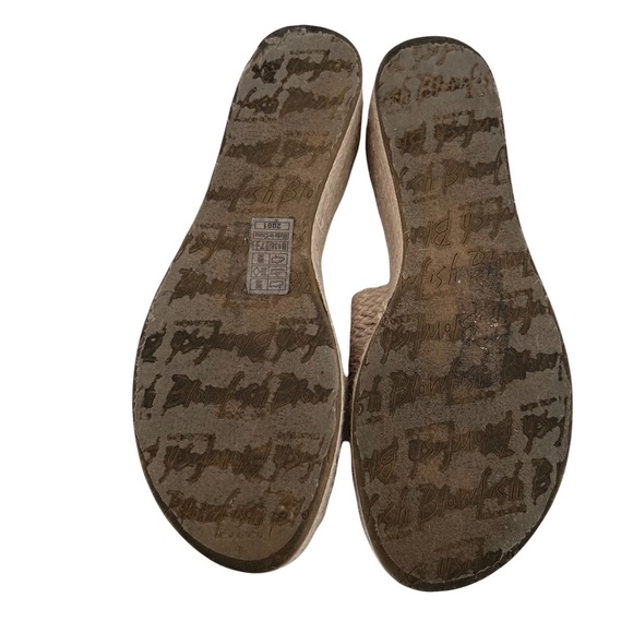 Blowfish Tan Platform Espadrille Slide Sandals Size 7 1/2 Women’s - Picture 7 of 8
